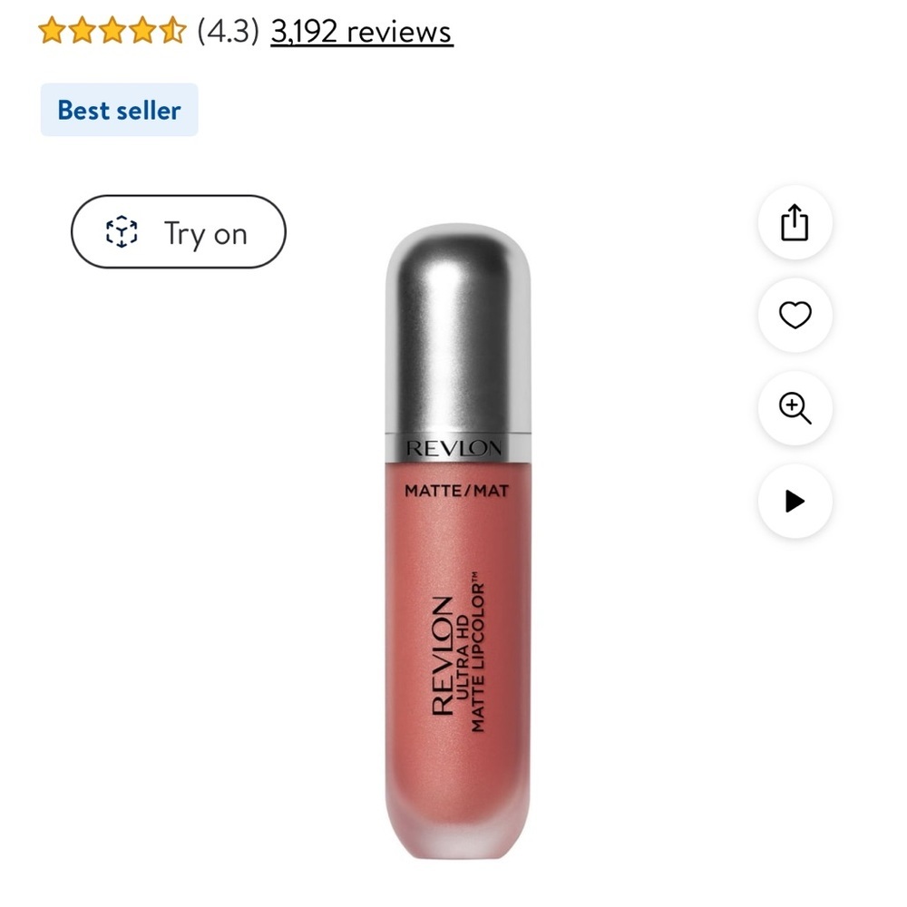 Revlon Ultra HD Moisturizing and Velvety Matte Lipstick, 640 Embrace